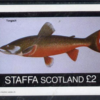 Staffa 1982 Fish #06 (Torgoch) imperf deluxe sheet (£2 value) unmounted mint