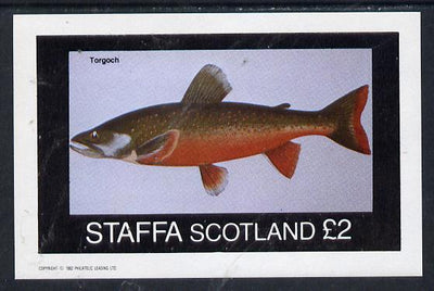 Staffa 1982 Fish #06 (Torgoch) imperf deluxe sheet (£2 value) unmounted mint