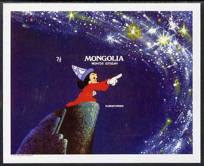 Mongolia 1983 Disney The Sorcerer's Apprentice m/sheet imperf from a limited printing, unmounted mint SG MS 1511
