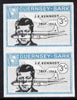 Guernsey - Sark 1966 John F Kennedy overprint on 3s Viscount imperf pair unmounted mint, as Rosen CS 95