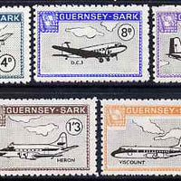 Guernsey - Sark 1968 Aircraft definitive perf set of 5 unmounted mint, Rosen CS 116-20
