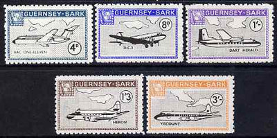 Guernsey - Sark 1968 Aircraft definitive perf set of 5 unmounted mint, Rosen CS 116-20