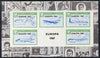 Guernsey - Alderney 1967 Europa overprint on Aircraft imperf deluxe m/sheet with montage of Kennedy stamps in borders, unmounted mint, Rosen CSA 88LS