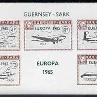 Guernsey - Sark 1965 Europa overprint on Aircraft imperf m/sheet unmounted mint, Rosen CS 78MS
