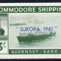 Guernsey - Sark 1961 Europa overprint on Commodore Shipping 3s olive-green, unmounted mint Rosen CS 27