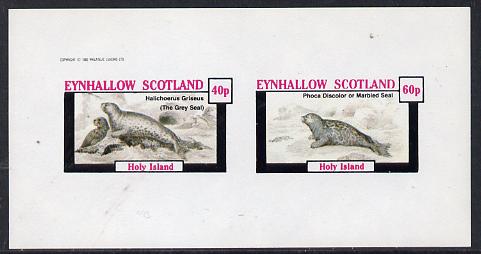 Eynhallow 1982 Animals #09 (Grey Seal & Marbled Seal) imperf,set of 2 values (40p & 60p) unmounted mint