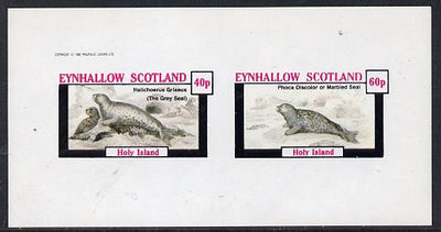 Eynhallow 1982 Animals #09 (Grey Seal & Marbled Seal) imperf,set of 2 values (40p & 60p) unmounted mint