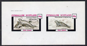 Eynhallow 1982 Animals #09 (Grey Seal & Marbled Seal) imperf,set of 2 values (40p & 60p) unmounted mint