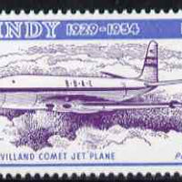 Lundy 1954 definitive Airmail 3p De Havilland Comet unmounted mint Rosen LU 102