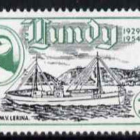 Lundy 1954 definitive Postage 4p MV Lerina unmounted mint Rosen LU 95