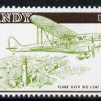 Lundy 1954 definitive Airmail without dates 2p De Havilland Rapide & Lighthouse unmounted mint Rosen LU 107