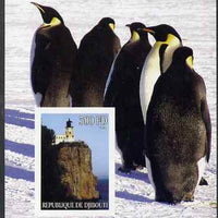 Djibouti 2005 Lighthouses #1 imperf s/sheet (with Penguins as background) unmounted mint