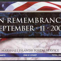 Marshall Islands 2000 Support for Victims of Attack on World Trade Centre $3.04 booklet complete and fine, SG SB28