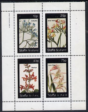 Staffa 1982 Flowers #04 (Anthyllis, Corn Flag etc) perf,set of 4 values (10p to 75p) unmounted mint