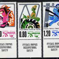 Israel 1975 Occupational Safety perf set of 3 unmounted mint with tabs, SG 592-4