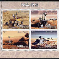 Somalia 2005 Mars perf sheetlet containing 4 values unmounted mint