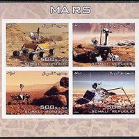 Somalia 2005 Mars imperf sheetlet containing 4 values unmounted mint. Note this item is privately produced and is offered purely on its thematic appeal