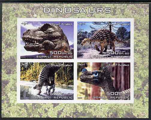 Somalia 2005 Dinosaurs imperf sheetlet containing 4 values unmounted mint
