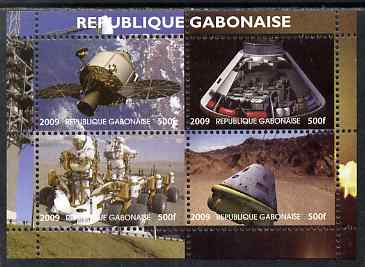 Gabon 2009 NASA Space Exploration #02 perf sheetlet containing 4 values unmounted mint. Note this item is privately produced and is offered purely on its thematic appeal