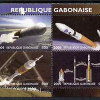 Gabon 2009 NASA Space Exploration #03 perf sheetlet containing 4 values unmounted mint. Note this item is privately produced and is offered purely on its thematic appeal
