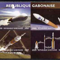 Gabon 2009 NASA Space Exploration #03 imperf sheetlet containing 4 values unmounted mint. Note this item is privately produced and is offered purely on its thematic appeal