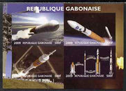 Gabon 2009 NASA Space Exploration #03 imperf sheetlet containing 4 values unmounted mint. Note this item is privately produced and is offered purely on its thematic appeal