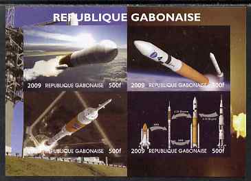 Gabon 2009 NASA Space Exploration #03 imperf sheetlet containing 4 values unmounted mint. Note this item is privately produced and is offered purely on its thematic appeal