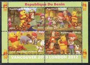 Benin 2009 Olympic Games - Disney's Winnie the Pooh #01 perf sheetlet containing 4 values unmounted mint. Note this item is privately produced and is offered purely on its thematic appeal