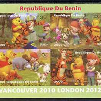 Benin 2009 Olympic Games - Disney's Winnie the Pooh #01 imperf sheetlet containing 4 values unmounted mint. Note this item is privately produced and is offered purely on its thematic appeal