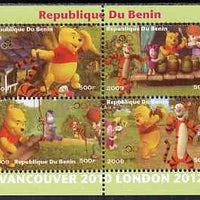 Benin 2009 Olympic Games - Disney's Winnie the Pooh #02 perf sheetlet containing 4 values unmounted mint. Note this item is privately produced and is offered purely on its thematic appeal