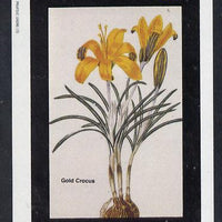 Staffa 1982 Flowers #06 (Gold Crocus) imperf deluxe sheet (£2 value) unmounted mint