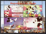 Benin 2009 Olympic Games - Disney Characters #02 perf sheetlet containing 4 values unmounted mint. Note this item is privately produced and is offered purely on its thematic appeal