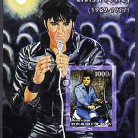 Benin 2006 Elvis Presley #1 (wearing leather suit) imperf souvenir sheet unmounted mint