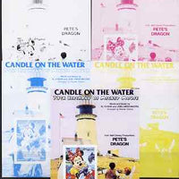 Somalia 2004 75th Birthday of Mickey Mouse #02 - Candle on the Water m/sheet - the set of 5 imperf progressive proofs comprising the 4 individual colours plus all 4-colour composite, unmounted mint