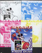 Somalia 2004 75th Birthday of Mickey Mouse #01 - Air Race m/sheet - the set of 5 imperf progressive proofs comprising the 4 individual colours plus all 4-colour composite, unmounted mint