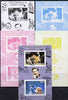Benin 2004 75th Birthday of Mickey Mouse - Lady & the Tramp sheetlet containing 2 values plus,the set of 5 imperf progressive proofs comprising the 4 individual colours plus all 4-colour composite, unmounted mint