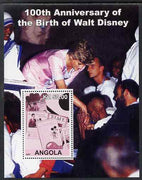 Angola 2001 Birth Centenary of Walt Disney #08 perf s/sheet - Magazine Covers & Diana, unmounted mint. Note this item is privately produced and is offered purely on its thematic appeal