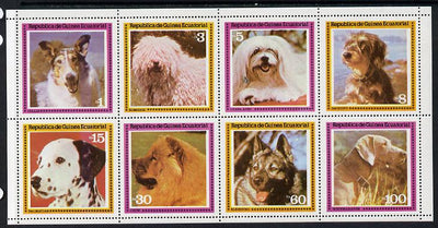Equatorial Guinea 1978 Dogs set of 8 unmounted mint (Mi 1427-34A)
