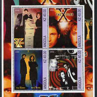 Angola 2002 The X-Files perf sheetlet containing 4 values unmounted mint