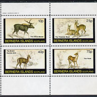 Bernera 1982 Animals (Elk, Axis etc) perf,set of 4 values (10p to 75p) unmounted mint