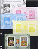 Somalia 2004 75th Birthday of Mickey Mouse #23 - Magazine covers sheetlet containing 2 values plus,the set of 5 imperf progressive proofs comprising the 4 individual colours plus all 4-colour composite, unmounted mint