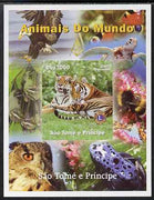 St Thomas & Prince Islands 2005 Animals of the World - Tigers imperf s/sheet with Lions International Logo unmounted mint