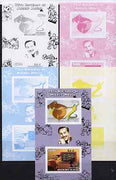 Benin 2004 75th Birthday of Mickey Mouse - Scenes from Fantasia & Wise Old Owl sheetlet containing 2 values plus,the set of 5 imperf progressive proofs comprising the 4 individual colours plus all 4-colour composite, unmounted mint