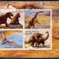 Somalia 2004 Dinosaurs imperf sheetlet containing 4 values unmounted mint