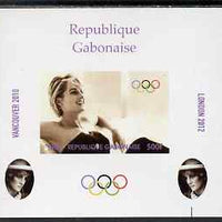 Gabon 2009 Olympic Games - Princess Diana #01 individual imperf deluxe sheet unmounted mint. Note this item is privately produced and is offered purely on its thematic appeal