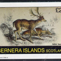 Bernera 1982 Animals (Fallow Deer) imperf deluxe sheet (£2 value) unmounted mint