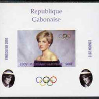 Gabon 2009 Olympic Games - Princess Diana #02 individual imperf deluxe sheet unmounted mint. Note this item is privately produced and is offered purely on its thematic appeal