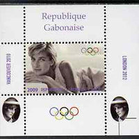 Gabon 2009 Olympic Games - Princess Diana #04 individual perf deluxe sheet unmounted mint. Note this item is privately produced and is offered purely on its thematic appeal