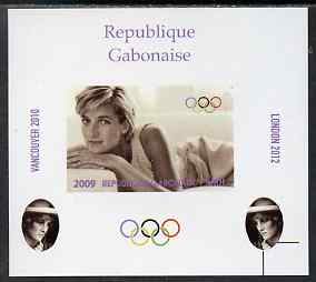 Gabon 2009 Olympic Games - Princess Diana #04 individual imperf deluxe sheet unmounted mint. Note this item is privately produced and is offered purely on its thematic appeal