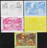 Benin 2009 Olympic Games - Disney's Winnie the Pooh #02 sheetlet containing 4 values - the set of 5 imperf progressive proofs comprising the 4 individual colours plus all 4-colour composite, unmounted mint